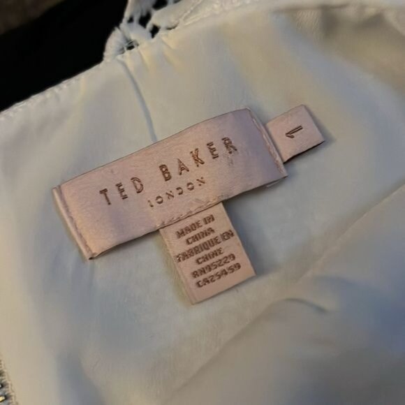 Ted Baker Monaa Lace Sleeveless White Mini Dress US Size 1 Small - Picture 9 of 9
